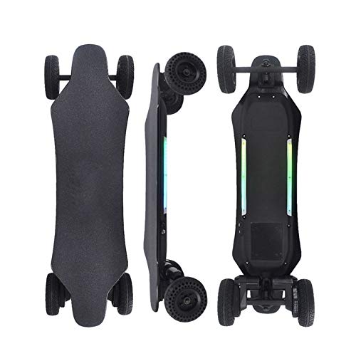 Skateboard Elektro Longboard mit Fernbedienung, LED Lichter Elektro Longboard Offroad 40 Kmh